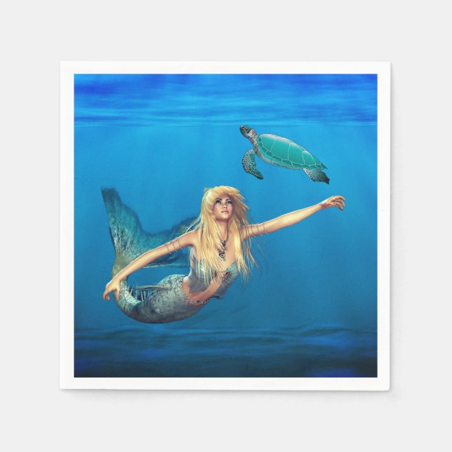 Mermaid Paper Napkin Serviette (Vorderseite)