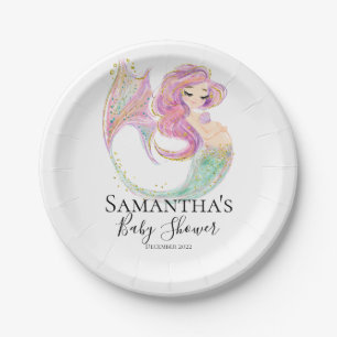 Mermaid Party Babydusche Pappteller