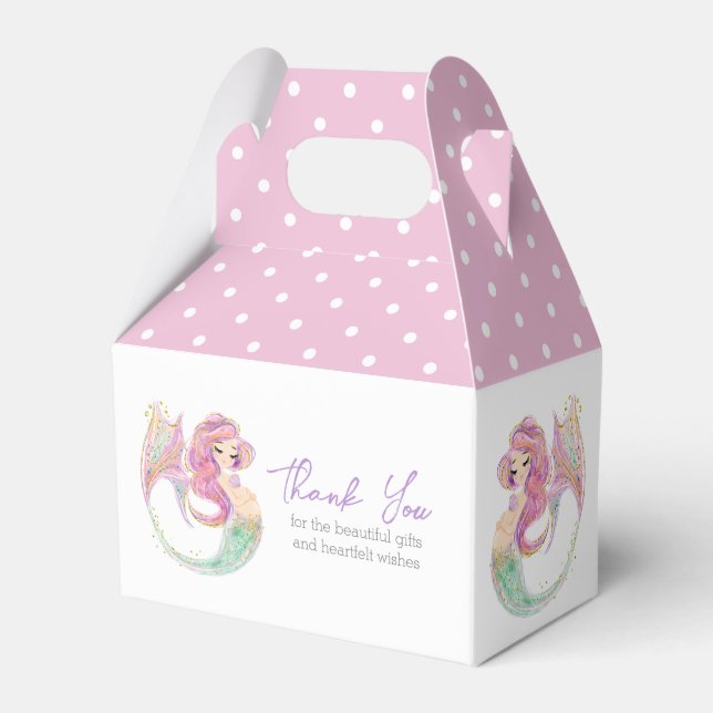 Mermaid Party Babydusche unter dem Meer Vielen Dan Geschenkschachtel (Vorderseite)