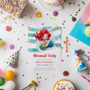 Mermaid Party Einladung