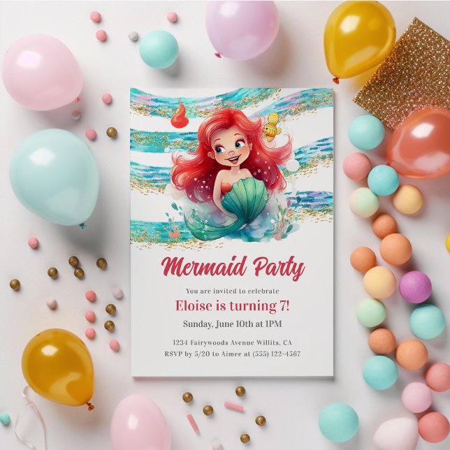 Mermaid Party Einladung (Von Creator hochgeladen)