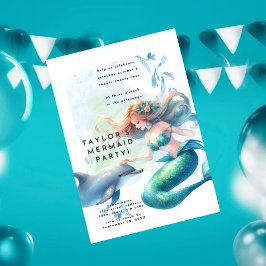 Mermaid Party Einladung
