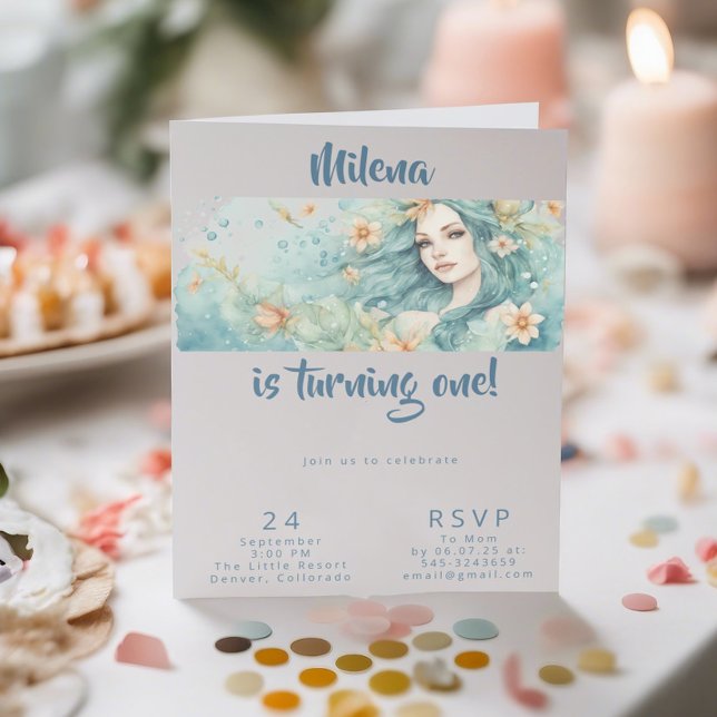 Mermaid Party Einladung Geburtstagsmädchen (Von Creator hochgeladen)