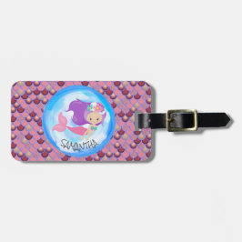 Mermaid Party Lila Pink Scales Gepäckanhänger