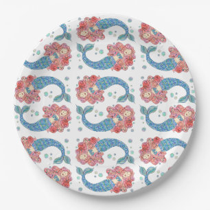 Mermaid Party Paper Plate Pappteller