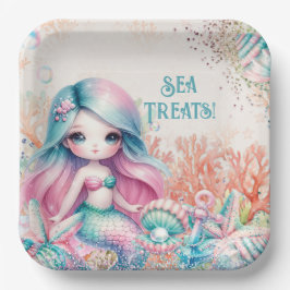 Mermaid Party Plate Pappteller