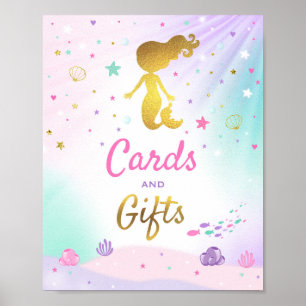 Mermaid Party Table signieren Mermaid Cards Schild