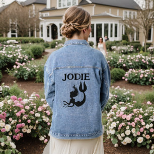 Mermaid Personalisiert Denim Jacket Jeansjacke