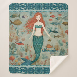 Mermaid Personalisiert Sherpadecke