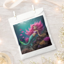 Mermaid Pink Favor Bag
