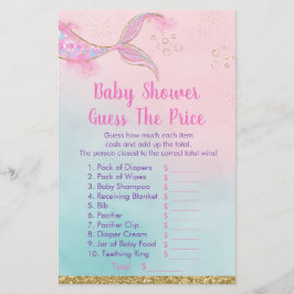 Mermaid Pink Gold Baby Dusche schätzt das Preisspi