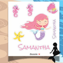 Mermaid Pink Sea Friends Sticker