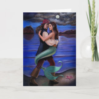 "Mermaid & Pirate's Liebe" Grußkarte Karte