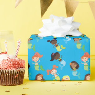 Mermaid Pool Geburtstagsparty Kids Geschenkpapier