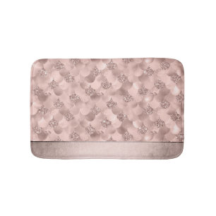 Mermaid Posh Scale Dusty Terracotta Peach Sheen Badematte