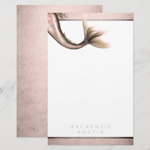 Mermaid Posh Schwanz Dusty Terracotta Peach Cust Briefpapier