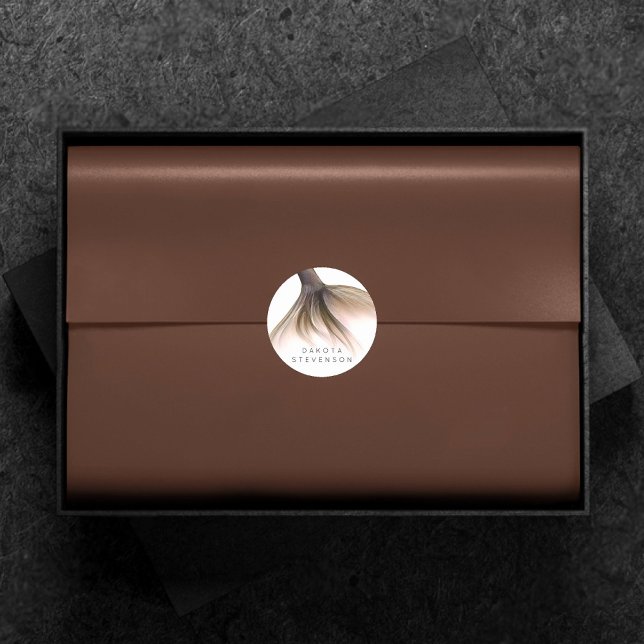 Mermaid Posh Schwanz | Dusty Terracotta Peach Cust Runder Aufkleber (Von Creator hochgeladen)