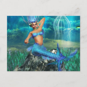 Mermaid Postcard Postkarte