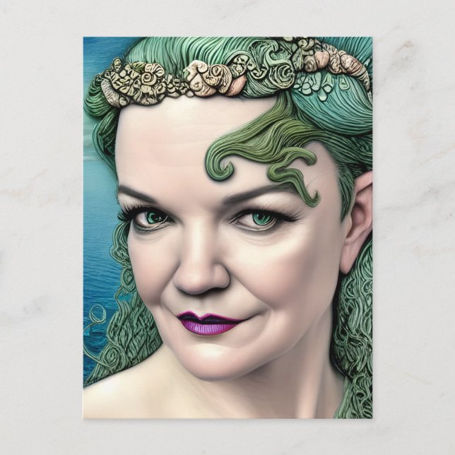 Mermaid Postcard Postkarte (Vorderseite)