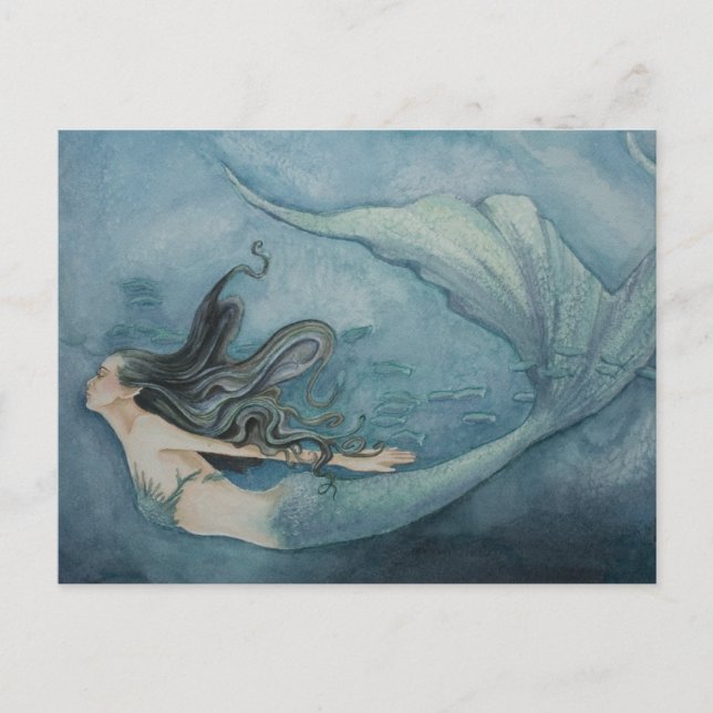 Mermaid Postcard Postkarte (Vorderseite)