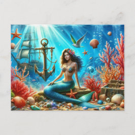 Mermaid Postcard Postkarte