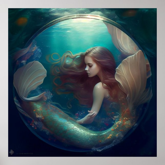 Mermaid-Poster Poster (Vorne)