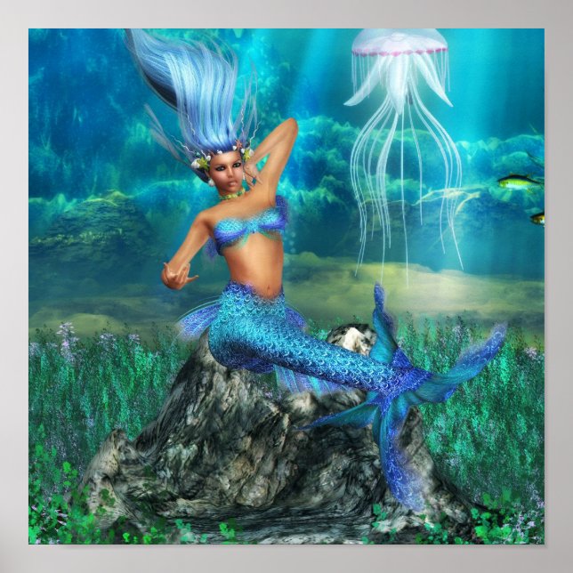 Mermaid Poster Print (Vorne)