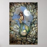 Mermaid Poster Print von Molly Harrison