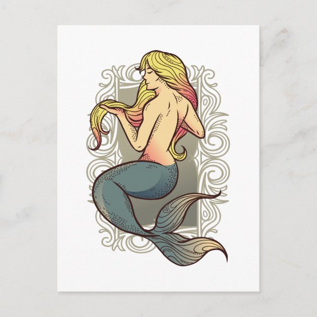 Mermaid Postkarte (Vorderseite)
