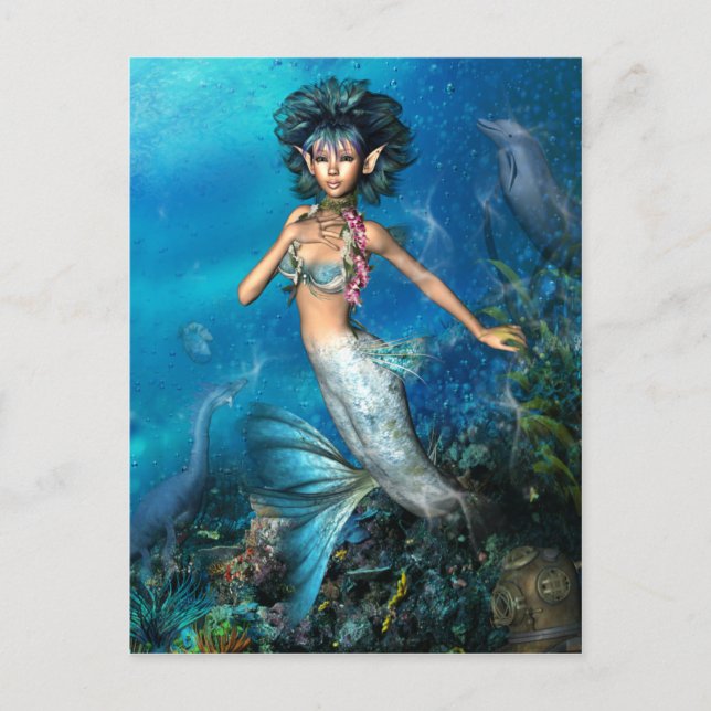 Mermaid Postkarte (Vorderseite)