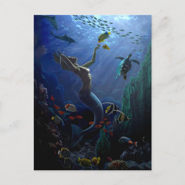 Mermaid Postkarte (Vorderseite)