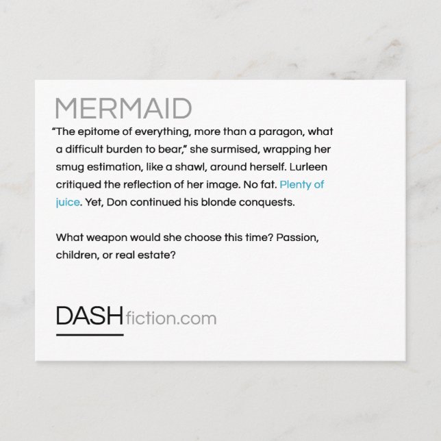 Mermaid Postkarten (Vorderseite)