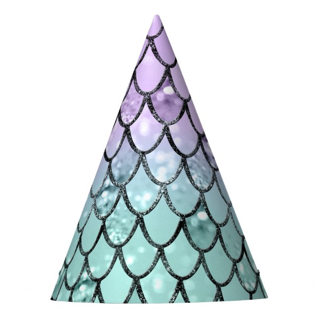 Mermaid Princess Glitzer Scales #2 Partyhütchen (Vorderseite)