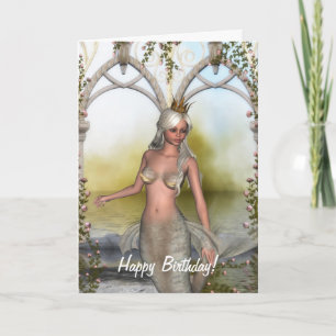 Mermaid Princess Of Atlantis Birthday Card Karte