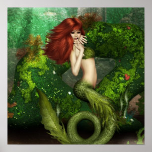 Mermaid Print Poster