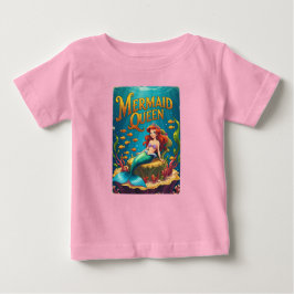 Mermaid Queen Baby Girl Adorable Ocean Princess Baby T-shirt
