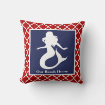 Mermaid Red White Blue Nautical Personenname