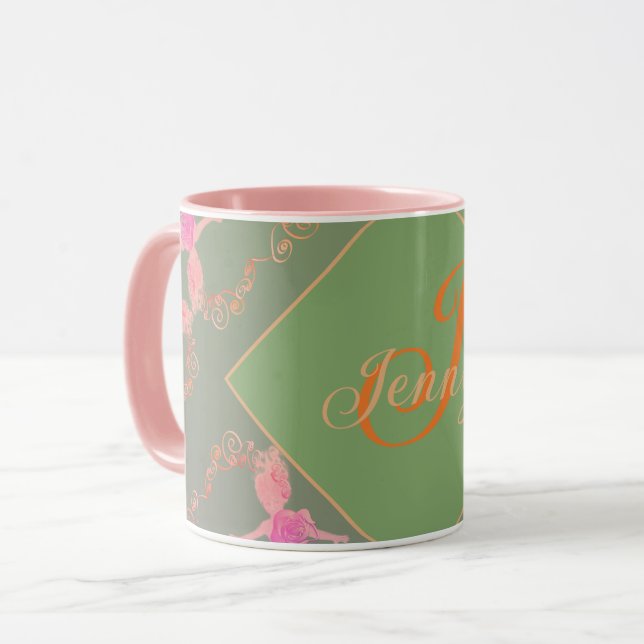 Mermaid Romantische Rose Tasse (Vorderseite Links)