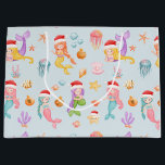 Mermaid Santa Christmas Pattern Große Geschenktüte<br><div class="desc">Machen Sie Ihre Ferienzeit unvergesslich mit diesem skurrilen Weihnachtsgeschenktüte Weihnachtsgeschenk. Es ist Zeit für ein Fest unter dem Meer! Sie können auch ein afrikanisch-amerikanisches Mermaid-Muster mit der Bearbeitungsoption aktivieren. Wenn Sie die Hintergrundfarben ändern möchten,  klicken Sie auf "Bearbeiten mit dem Entwurfswerkzeug".</div>