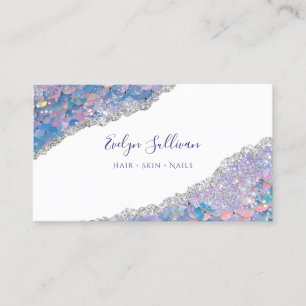 Mermaid Scale Glitzer Sequin Business Card Visitenkarte