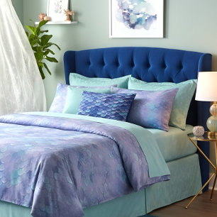 Mermaid Scales Blauer Akzent Kissen