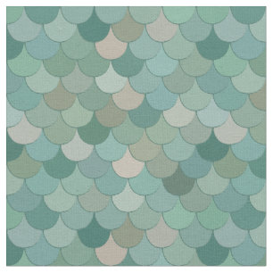 Mermaid Scales Blue Pattern Stoff