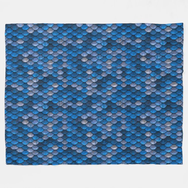 Mermaid Scales Fleecedecke (Vorderseite (Horizontal))