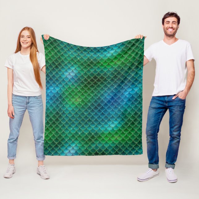 Mermaid Scales Fleecedecke (Beispiel)