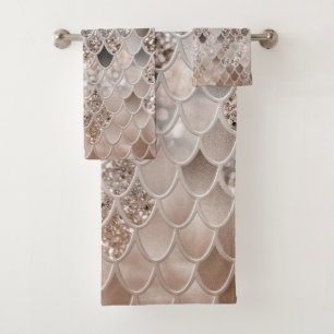 Mermaid Scales Glam #12 (Imitate Glitzer) #decor # Badhandtuch Set