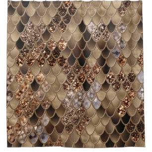 Mermaid Scales Glam #3 (Imitate Glitzer) #decor #a Duschvorhang