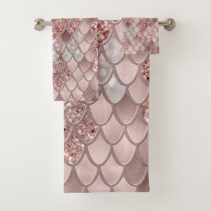 Mermaid Scales Glam #5 (Imitate Glitzer) #decor #a Badhandtuch Set