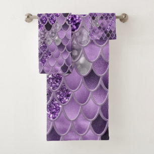 Mermaid Scales Glam #7 (Imitate Glitzer) #decor #a Badhandtuch Set