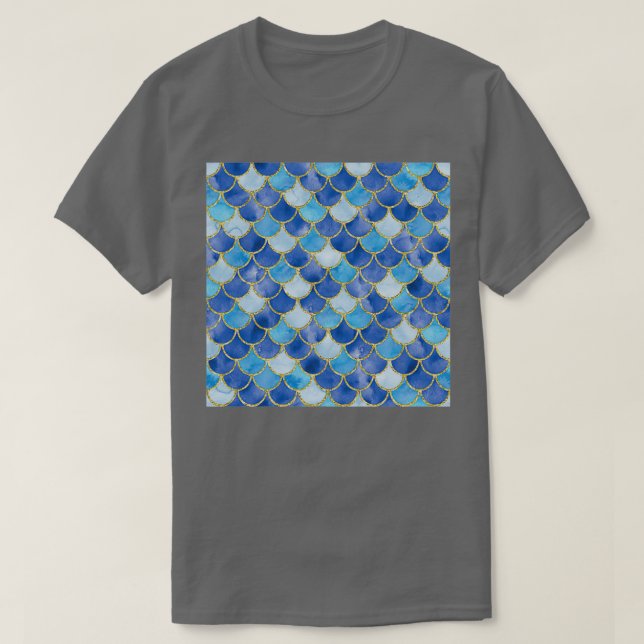 Mermaid Scales Neck Gator Blue Mermaid Scales 2 T-Shirt (Design vorne)