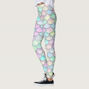 Mermaid Scales Pastel Colors Leggings